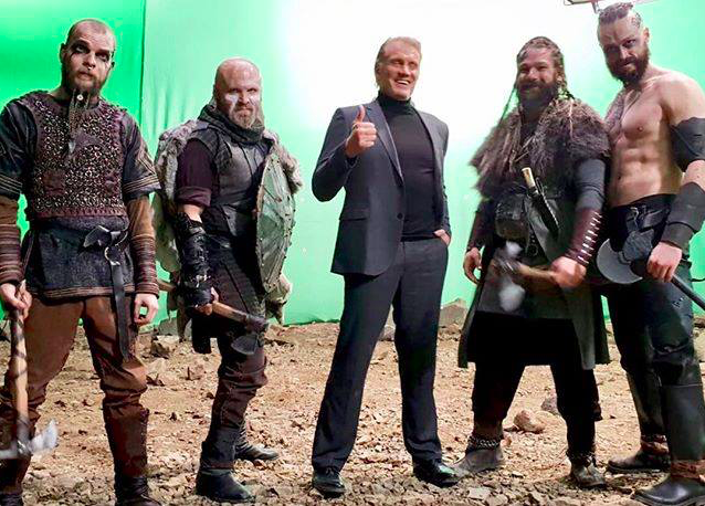 The movie star "ran into a couple of Georgian Vikings". Credit: Dolph Lundgren/FB
