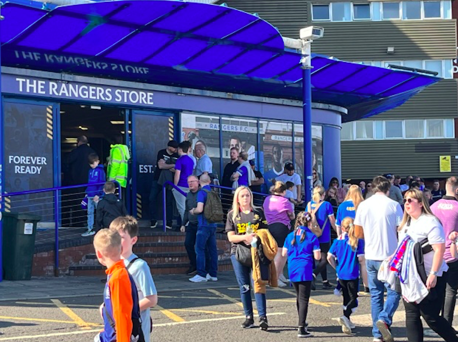 Fans visiting the club shop prior to kick off. Credit to Alan MacGregor Ewing
