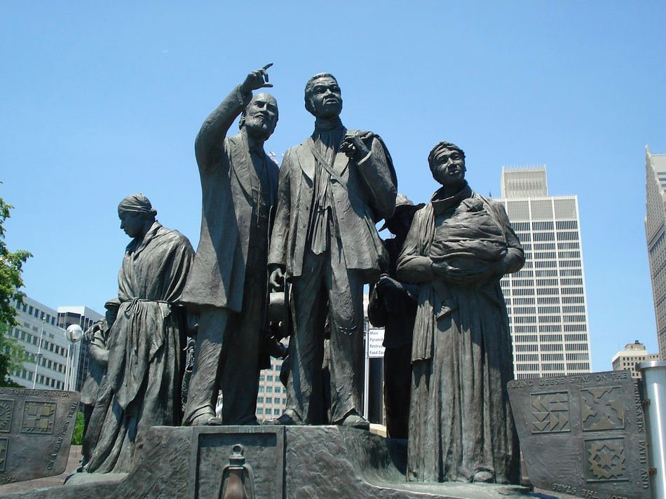 The Gateway to Freedom – Underground Railroad Sculpture in Detroit, MI. Credit: Darnell D Garrison