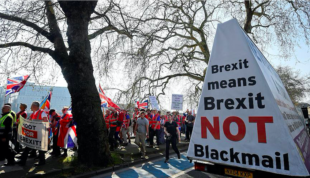 Brexit supporters expected a quick way out of the EU, as promised. Credit: Euronews/Reuters/Toby Melville
