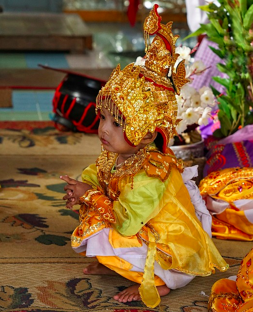 Buddhism ceremony, Burma