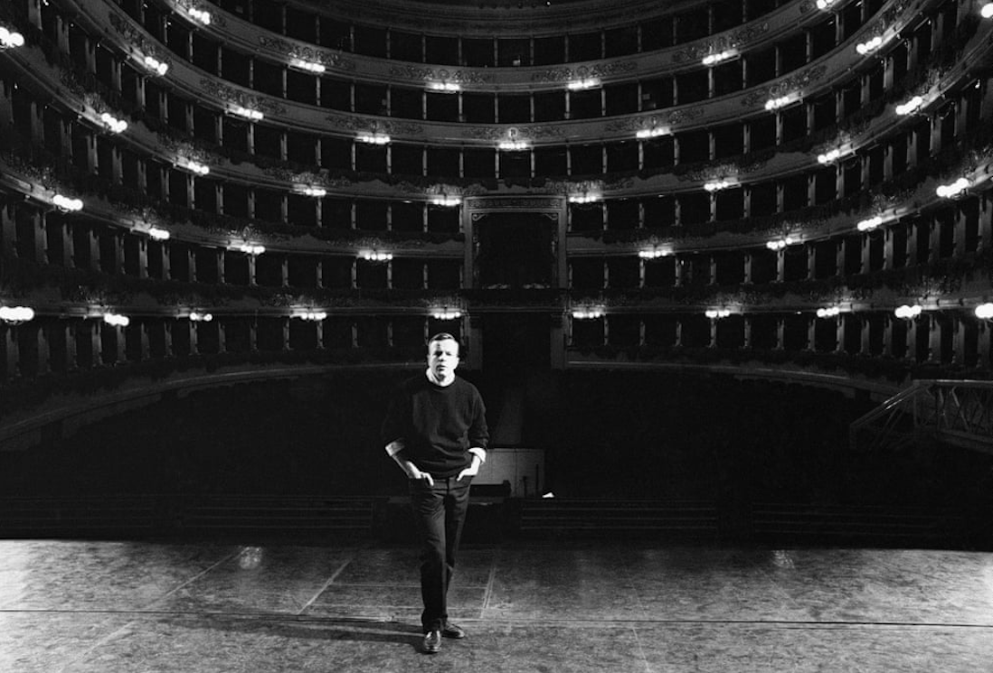 Franco Zeffirelli on stage at La Scala Opera. Credit: David Lees/Corbis