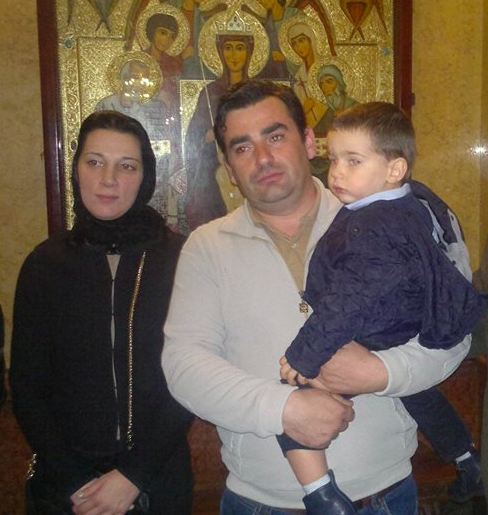 The Georgian royals - Anna Bagrationi (L), David Bagrationi (C), and Prince George (R). Credit to Mshoblebi