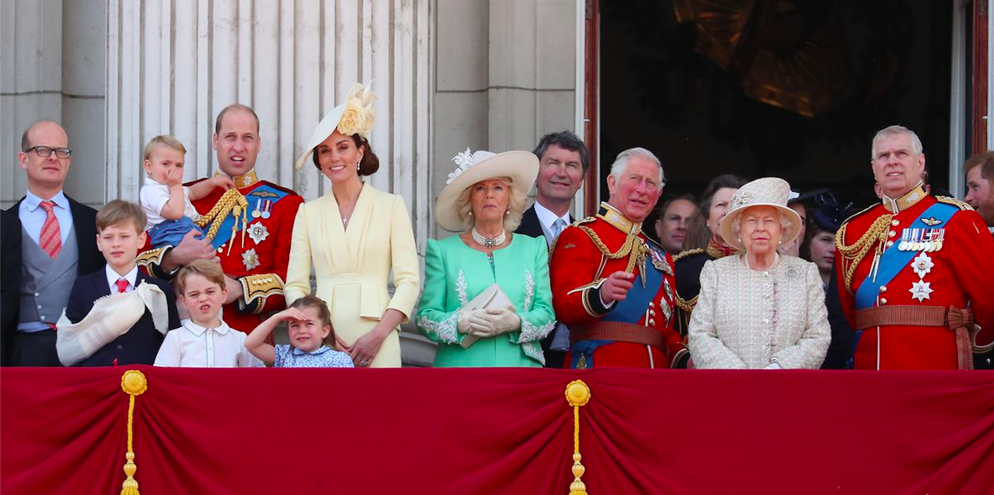 The Royal Family on the Buckingham Palace balcony for the RAF flypast 2019. Credit: Harper's Bazaar/Getty Images