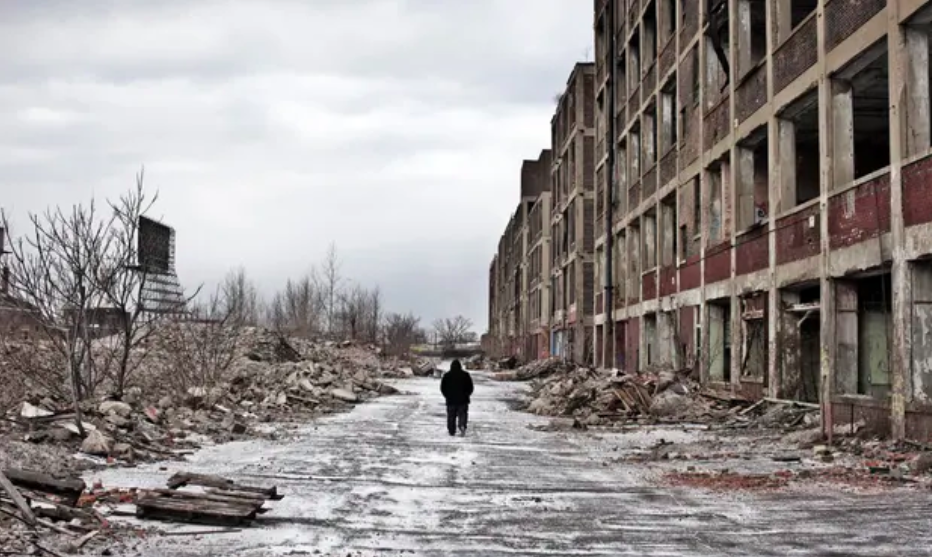 The remains of the Packard factory, which shut its doors in the late 1950s. Credit: Charles Ommanney/Getty Images