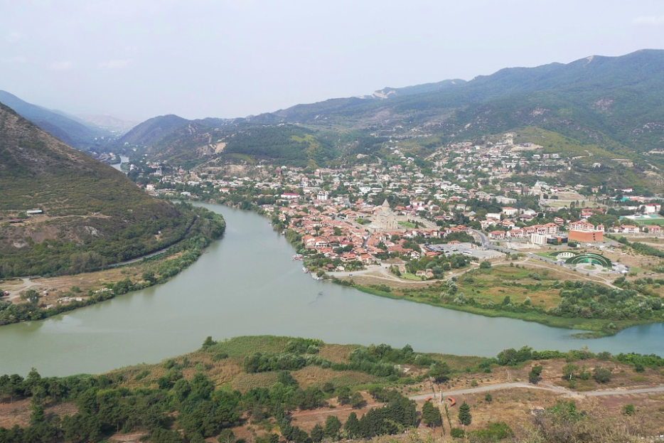 Where two rivers meet near Mtskheta Cathedral