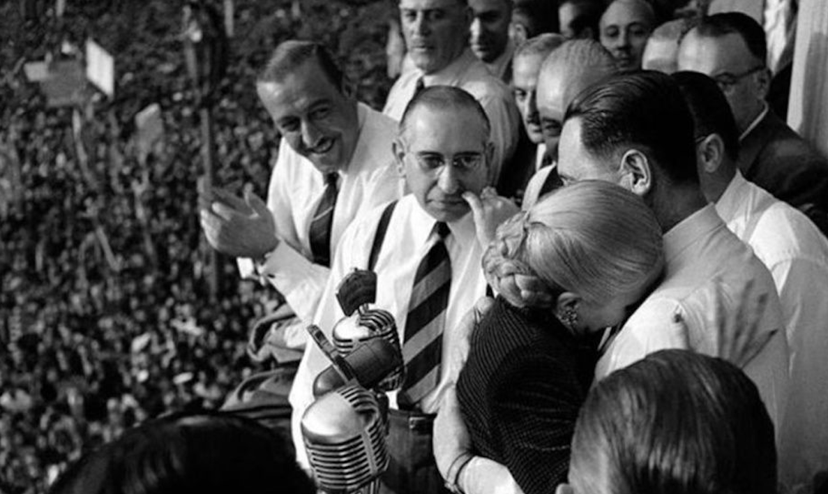 Eva Perón on 31st August 1951 (Eva renunciamiento). Credit: Cronica/Picture Alliance/DPA/EF