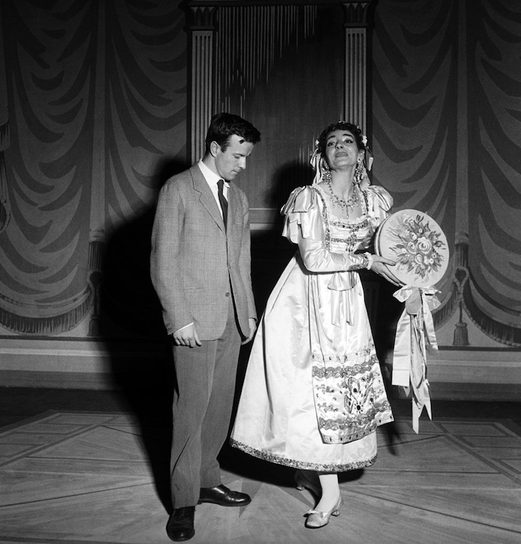 Franco Zeffirelli and Maria Callas at La Scala "Il turco in Italia" (1955). Credit: Gramilano/Teatro alla Scala
