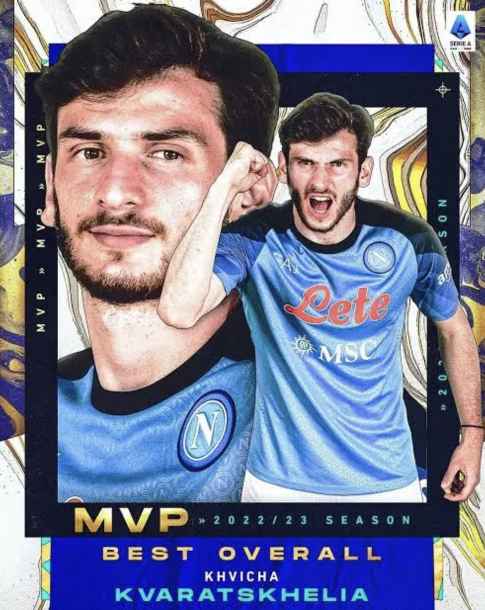 Khvicha Kvaratskhelia MVP 2022-2023. Credit to Futball News