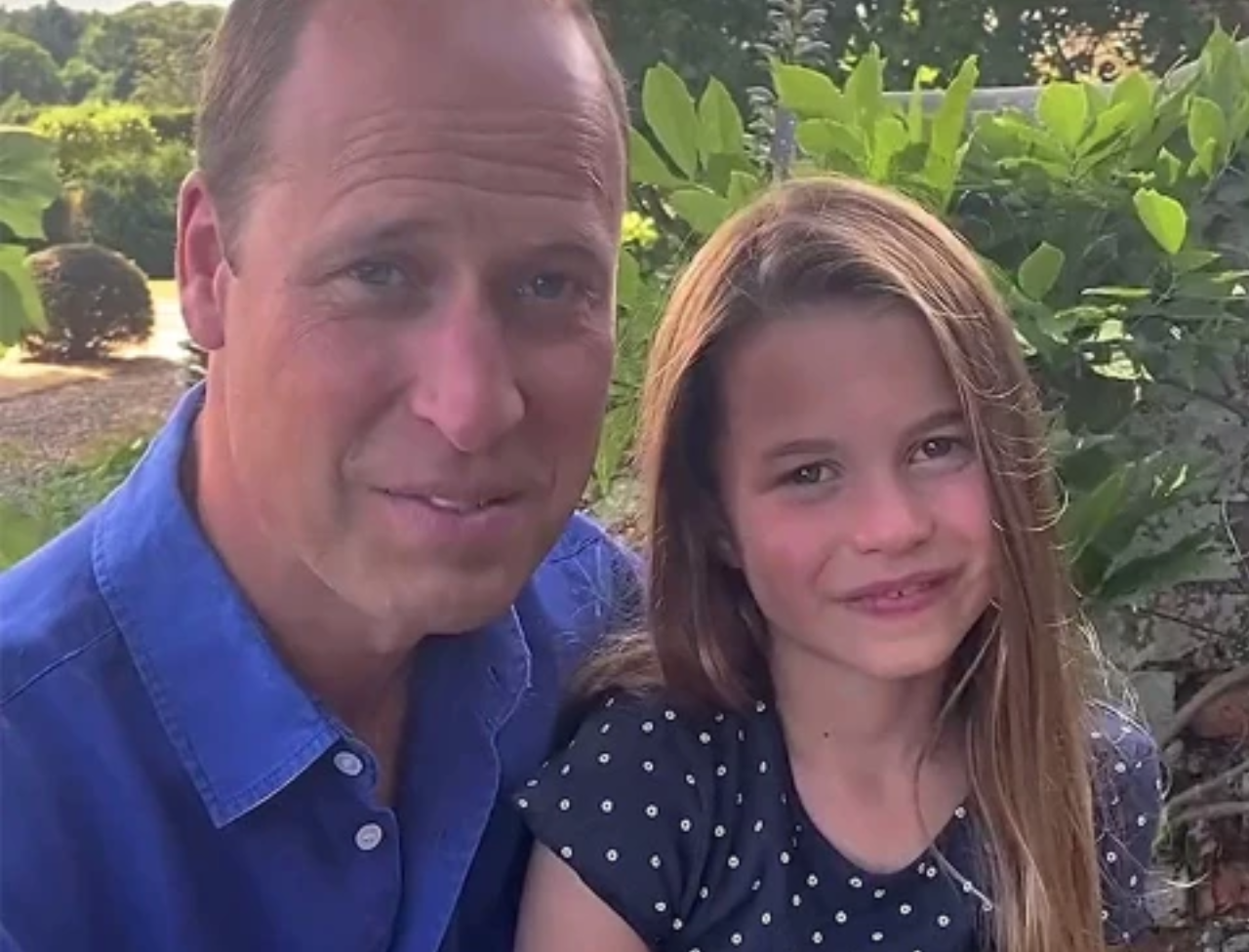 Prince William (L) and Princess Charlotte (R) send a good luck message to Lionesses. Credit to Metro UK