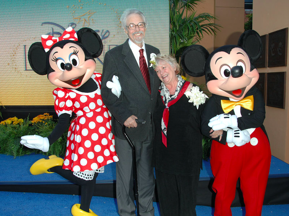 Russi Taylor and Wayne Allwine with their characters, Minnie and Mickey Mouse, at the 2008 Disney Legends Ceremony at the Walt Disney Studios in Burbank, CA. Credit: Stephen Shugerman/Getty Images