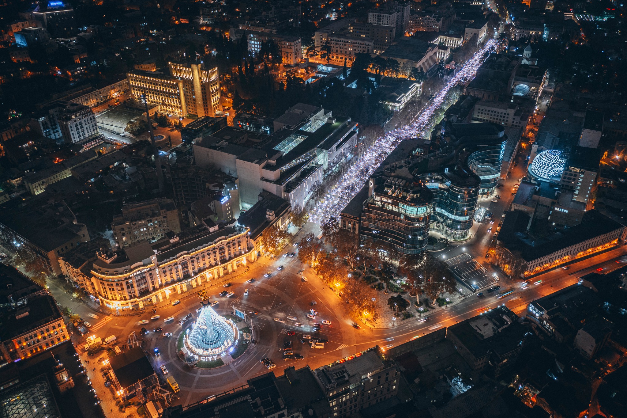 Tbilisi Christmas lights 2023. Credit to Kakha Kaladze via Facebook