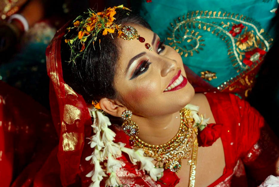 Bride on her wedding ceremony