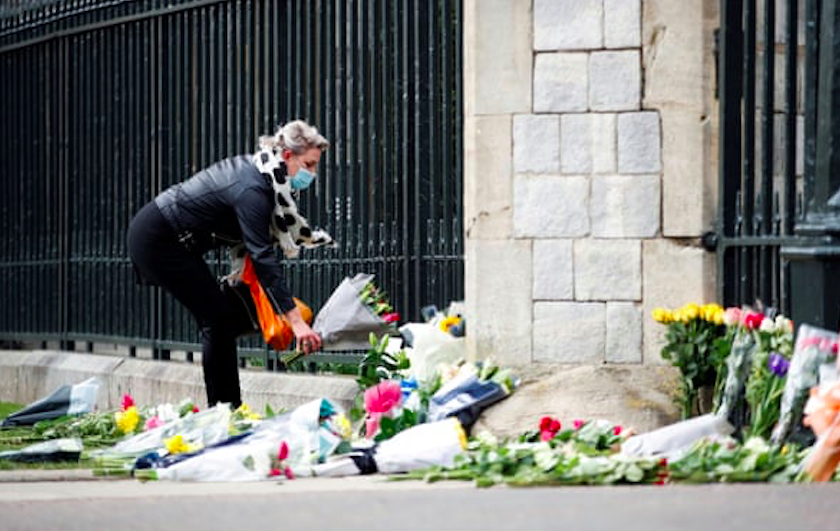 Outside Windsor Castle on Friday. Credit to Andrew Boyers/Reuters