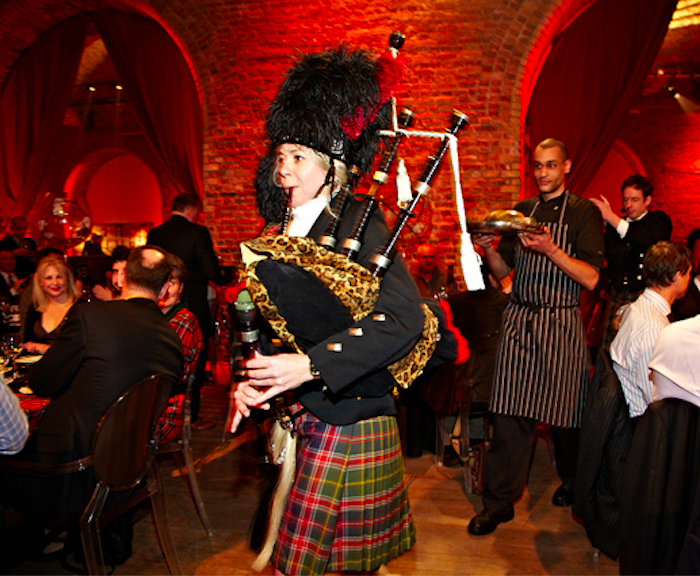 Piping in the haggis. Credit: Simon Hanna