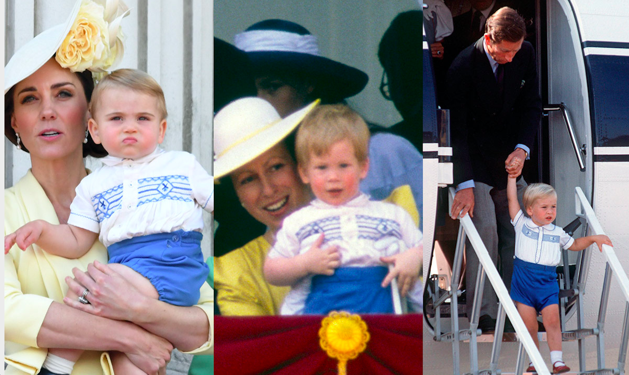 Prince Louis wears Prince Harry's old Trooping the Colour outfit – and Prince William has worn it too, 2019. Credit: Hello magazine