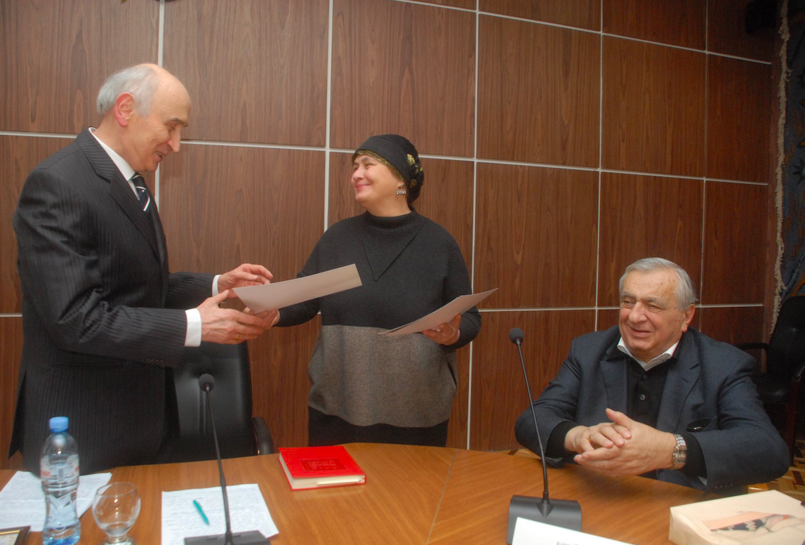 Spartak Kobulia, Makvala Gonashvili, and Roin Metreveli (L-R). Credit: Jemal Kasradze