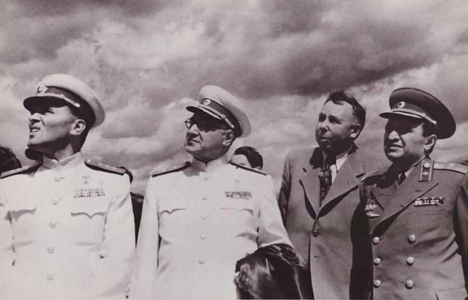 Alexander Yakovlev, Andrei Tupolev, Artem Mikoyan and Semyon Lavochkin – Founding Fathers of Soviet aerospace engineering (1949). Credit: Pikabu