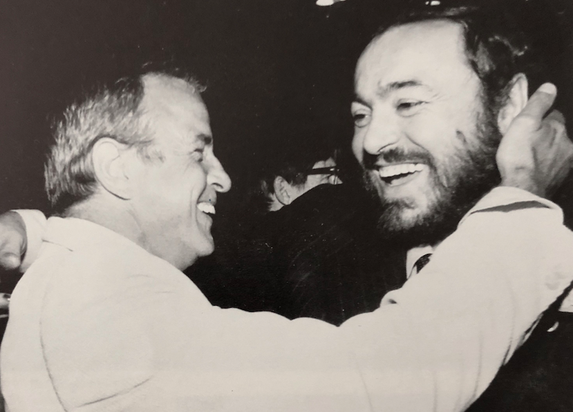 Franco Zeffirelli and Luciano Pavarotti. Credit: Pinterest