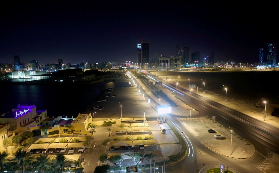 Manama at night, Bahrain