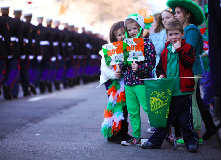 The kids watching Marine Corps marching on St Patrick's Day Parade in New York (2019). Credit to Sgt Randall A. Clinton
