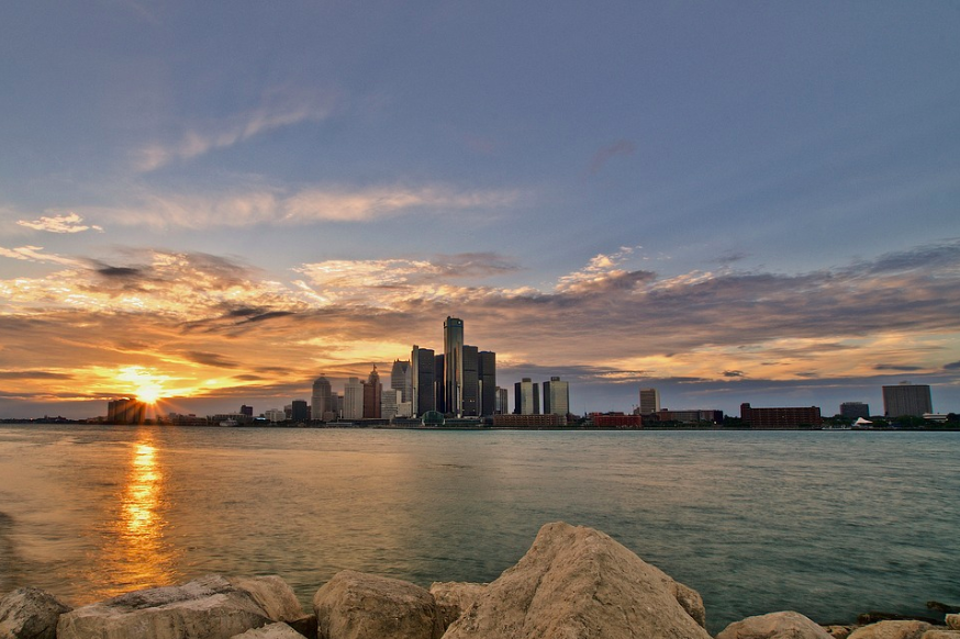 A panorama of Detroit, MI. Credit: Peter Mol
