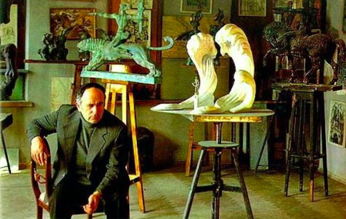 A prominent Georgian Sculptor Elguja Amashukeli. Credit: Burusi/Tengiz Verulava