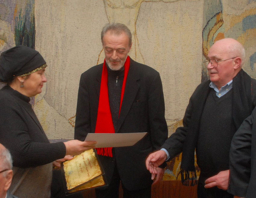 Makvala Gonashvili, Mamuka Vashakidze, and Otar Turabelidze (L-R). Credit: Jemal Kasradze