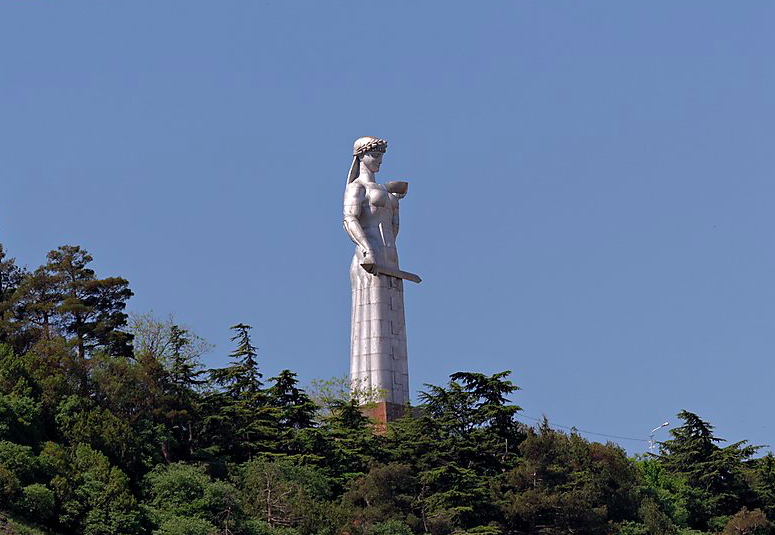 Mother Georgia (1858) on top of Sololaki Hill, by sculptor Elguja Amashukeli. Credit: Alexxx1979