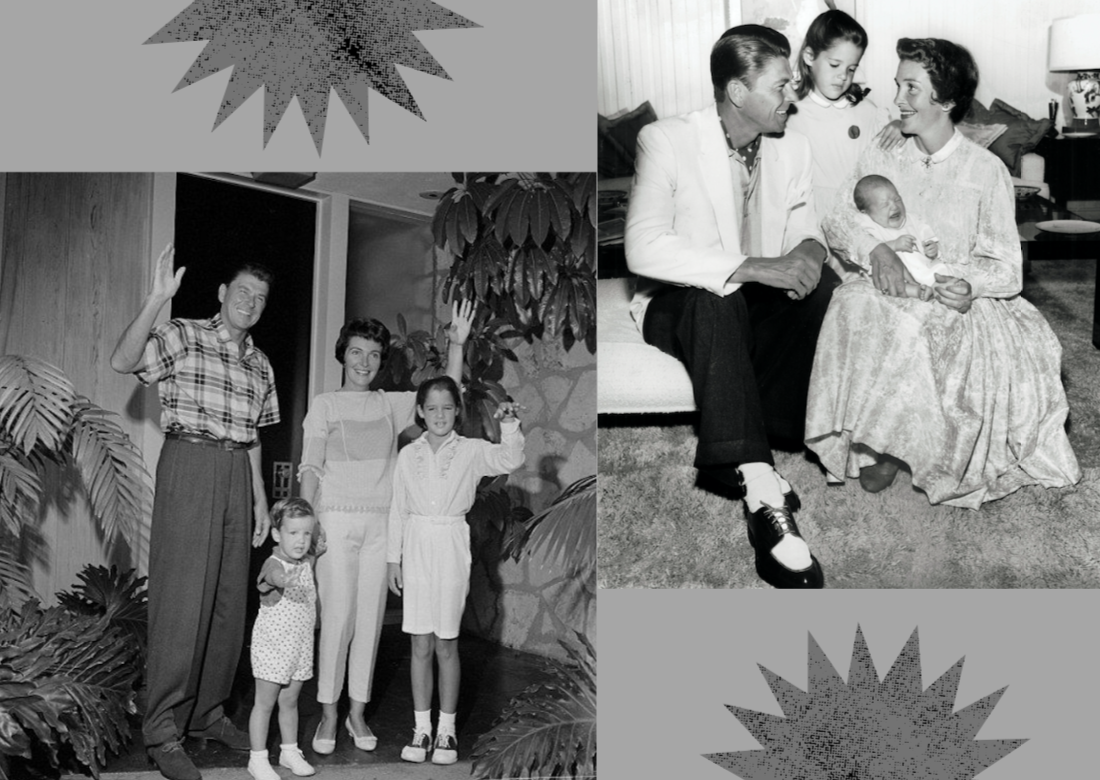 The Reagan family - Ronald, Ron, Nancy, and Patti. Credit to The New York Times and Daily Mail/CBS via Getty Images/BRAMS