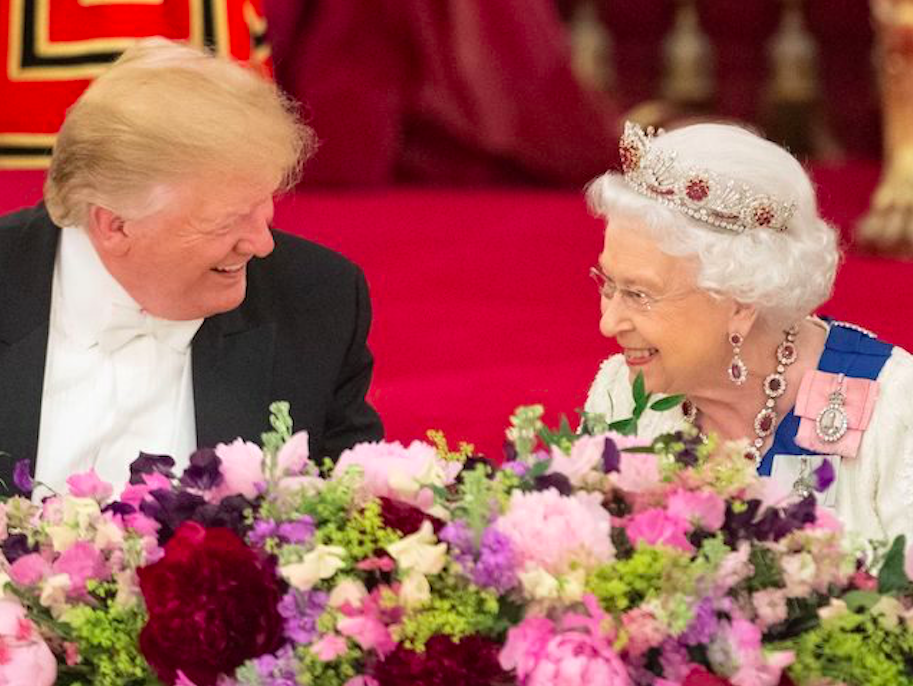 Donald Trump and Queen Elizabeth II. Credit to Getty Images