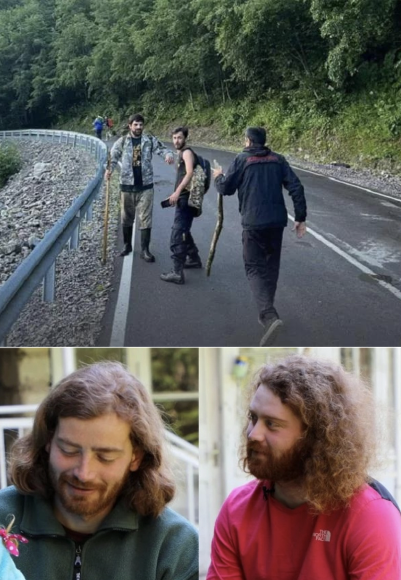 Many volunteers remain unidentified but the local brothers, George and Tornike Matsaberidze (below) who live in Velevi village, Racha, and work as tour guides. Credit to Primetime/BRAMS