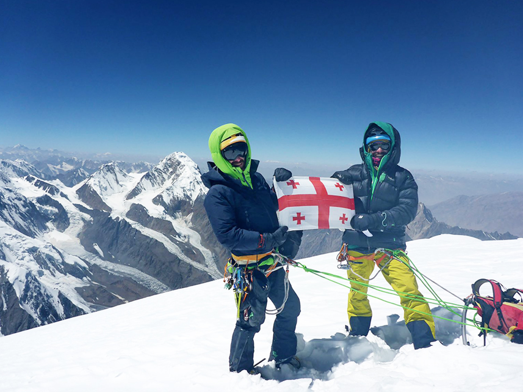 The Georgians atop Languta-e-Barfi. Credit to Archil Badriashvili