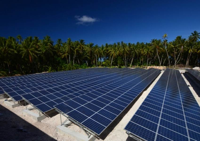 The PV plant in the Atafu atoll of Tokelau island chain