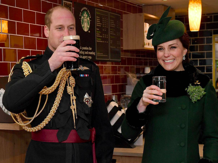 The Duke and Duchess of Cambridge attend the St Patrick's Day parade at Cavalry Barracks in Hounslow. Credit: PA Archive/PA Images