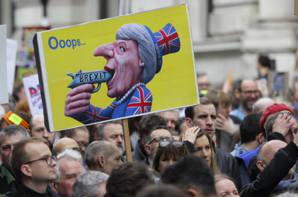 A Brexit placard at the People's Vote March. Credit: The New European/AP/Kristy Wigglesworth