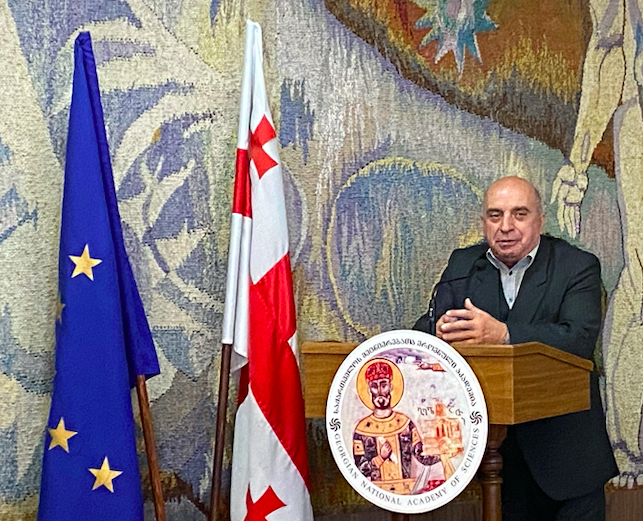 Colonel Gela Khutsishvili at the GACS Autumn session 2021. Credit to BRAMS