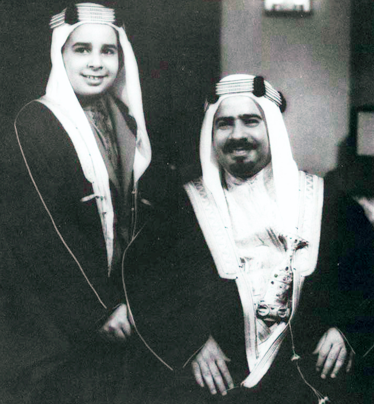 HRH Prince Khalifa bin Salman al-Khalifa (the future Prime Minister of Bahrain) with his father, HM King Hamad bin Isa al-Khalifa. Credit to Bahrain News Agency
