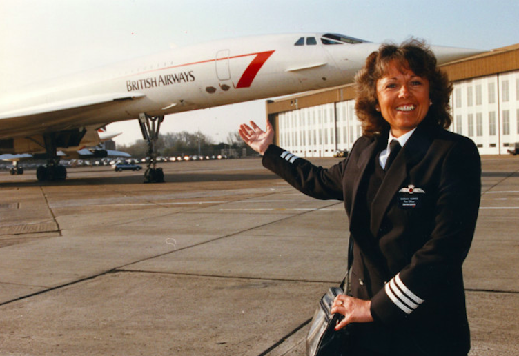 14 Barbara Harmer, first woman to pilot Concorde (25 March 1993). Credit: Gulf News Archive/Abdul Kareem