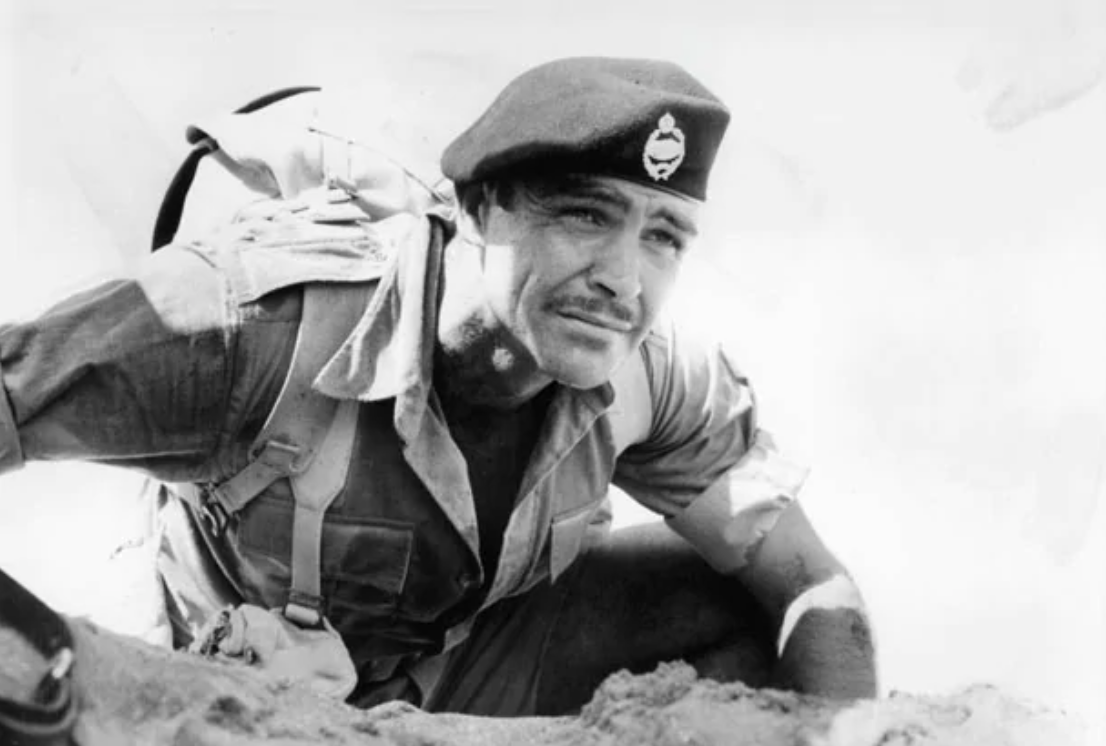 Sean Connery in the BAFTA Award-winning Sidney Lumet drama The Hill (1965). Credit to MGM/Getty Images