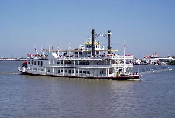 A riverboat on the Mississippi River