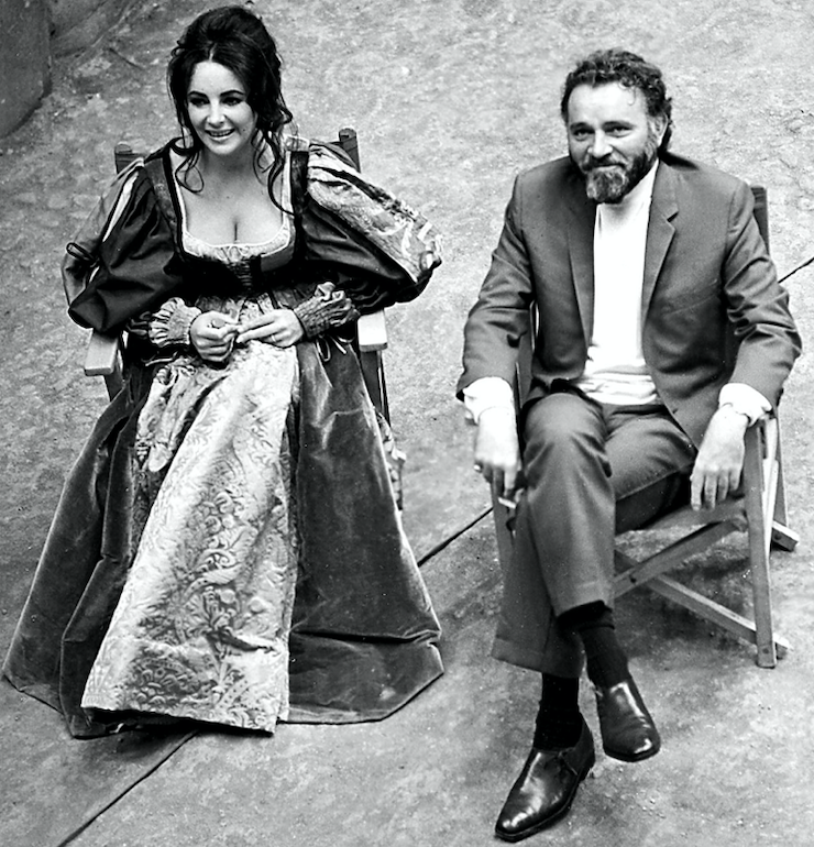 In and out of costume Taylor and Burton on the set of "The Taming of the Shrew". Credit: Medium/Blair Mahoney