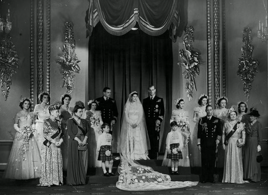 Royal Wedding of Princess Elizabeth and Duke of Edinburgh. Credit: The Mirror/Rex Features