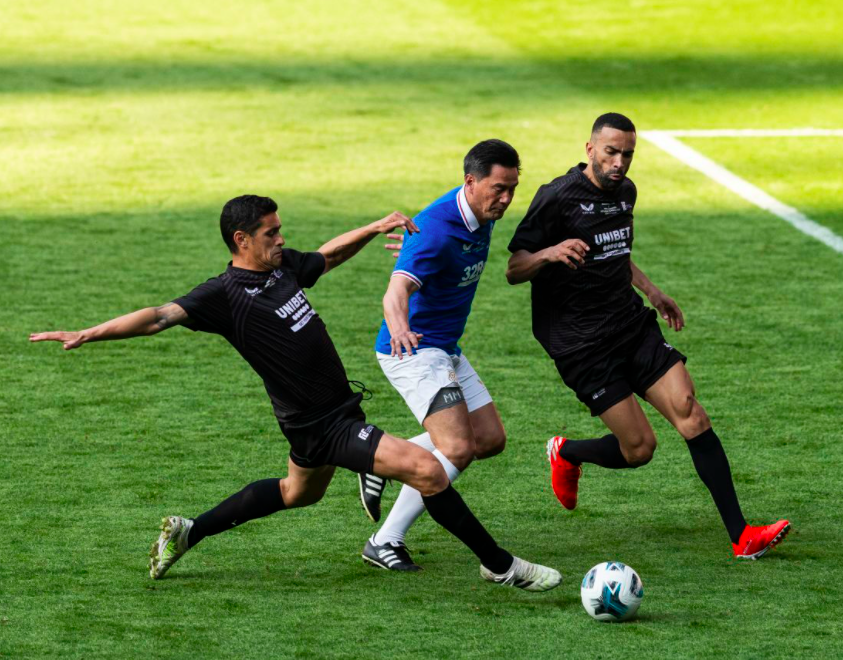 Match of football legends. Credit to The Rangers (rangers.co.uk)