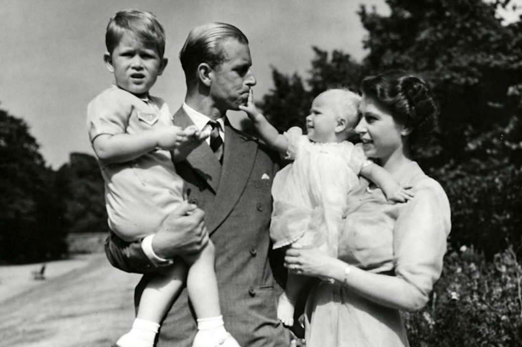 Family photo of Prince Charles, Philip, Princess Anne and Elizabeth at their Clarence House, their home in London, 1951. Credit: Reader's Digest/News Ltd/News Pix/Rex/Shutterstock