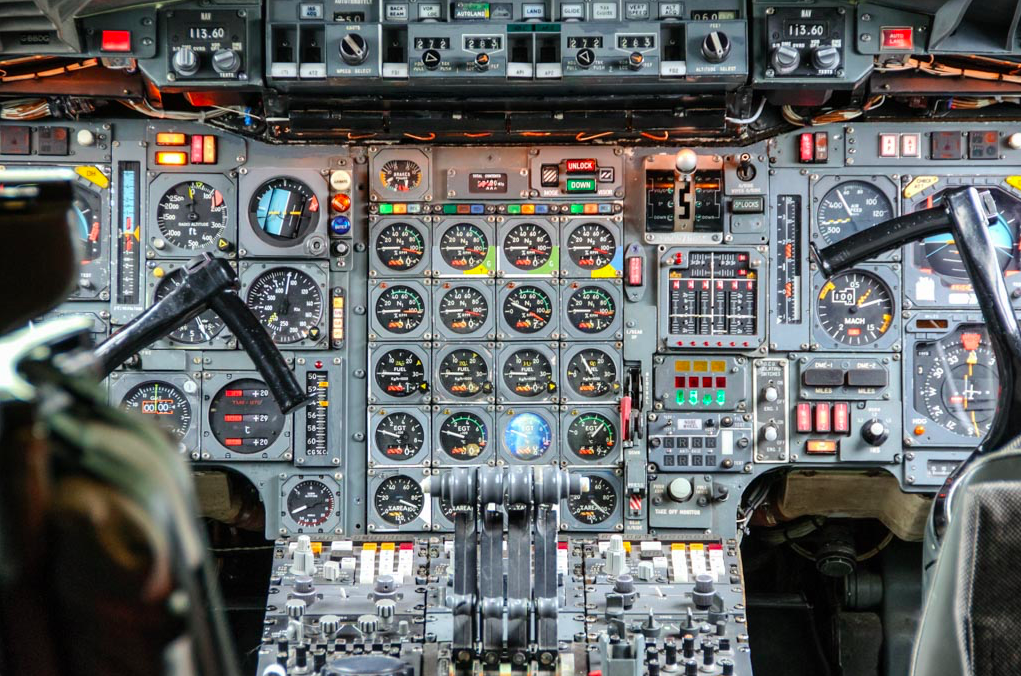 Inside the Concorde cockpit. Credit: Beancaker