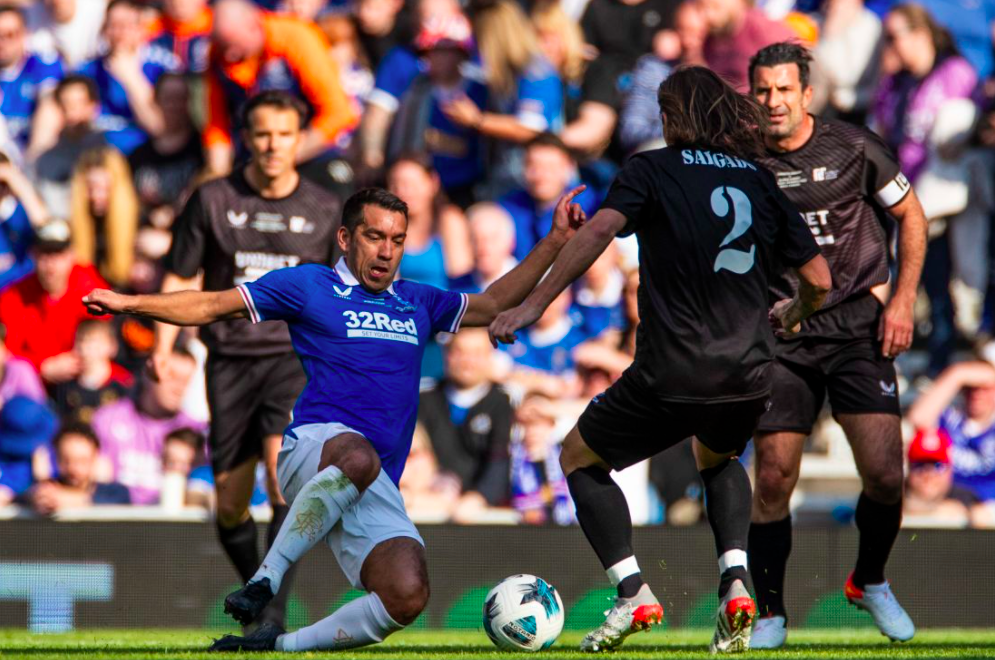 Match of football legends. Credit to The Rangers (rangers.co.uk)