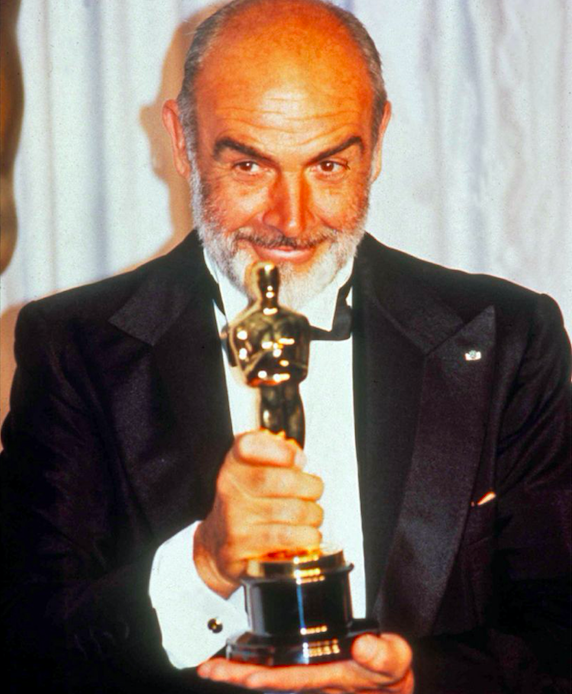 Sir Sean Connery won an Oscar for best supporting actor for his role in The Untouchables in 1988. Credit to BBC News via Moviestore Collection