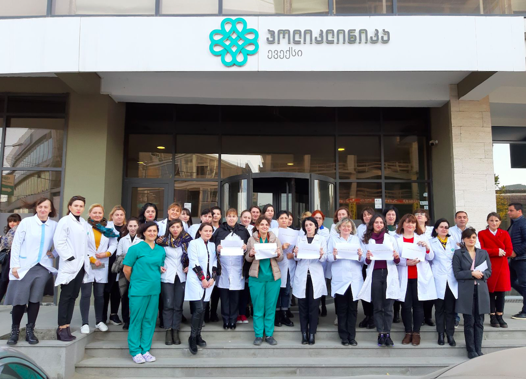 Evex Medical Corporation joins the rally of White Smocks in Georgia. Credit: GHN