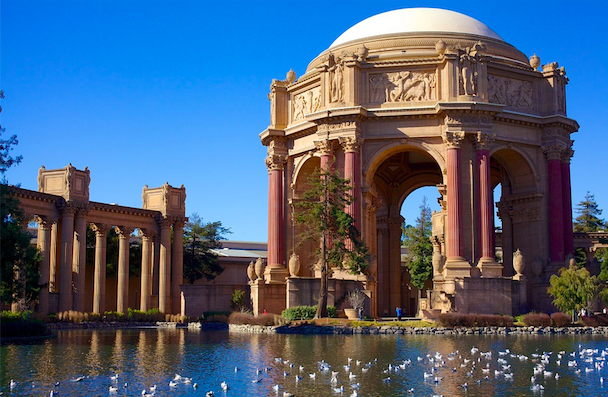 Palace of fine arts in San Francisco